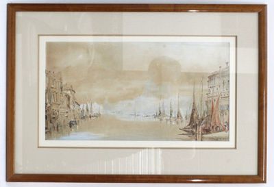 David ROBERTS (1796-1864) Vue de Venise aquarelle 24.