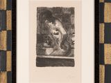 une image représentant un dessin en noir et blanc d'une femme dans une baignoire