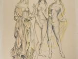 drawing of a group of women standing next to each other