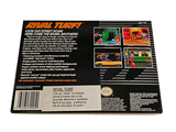a back cover of a video game with a baseball game on it