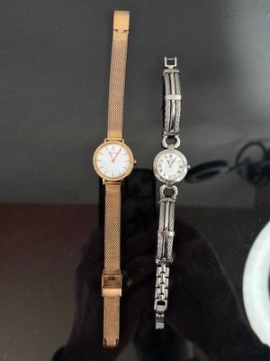 LOT : deux montres bracelets femme HERBELIN et LANNIER, pend…