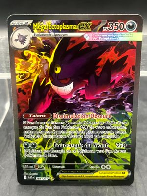 a close up of a pokemon card on a table
