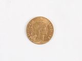 an image of a gold coin on a white surface