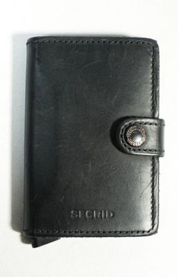 SECRID Porte-carte étui a cigarettes en cuir noir