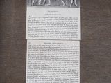 two pages of paper on the table with a picture of a man