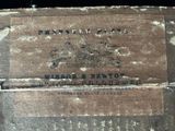 a box with a label on it sitting on a table