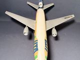 a model of an airplane that is on a table