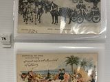 deux anciennes cartes postales représentant une calèche et une calèche