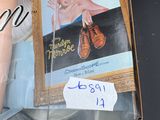 a display case with a picture of marilyn monroe on it