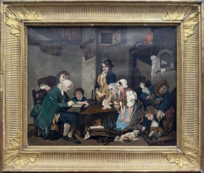 Em. REMOUET (XIXe) - Scène d'intérieur Huile sur toile, sign…