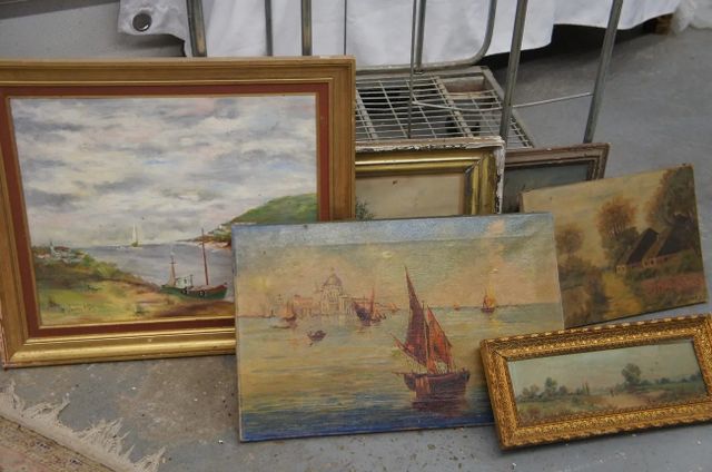 Important lot de tableaux divers