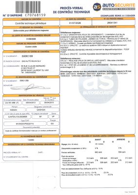 un document sur lequel figure la photo d'une voiture