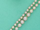 un gros plan sur un collier orné de perles et d'une broche en forme de fleur