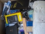 a box full of electronics and other items that are in it