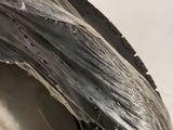 a close up of a plastic bag on a sink
