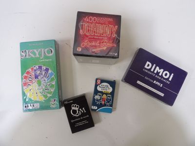 Lot de 5 Jeux de société : Skyjo, Dimoi, Blanc Mange Coco,Qu…