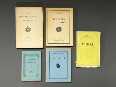 [Littérature]. Ensemble de 5 volumes brochés (des dos passés…