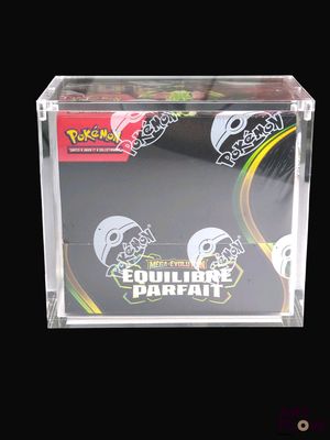 a clear box with a picture of a couple of people on it