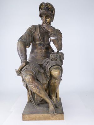 Laurent de MEDICIS D'après Michel Ange, épreuve en bronze à …