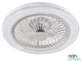 une image représentant un ventilateur de plafond blanc sur fond blanc