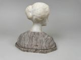 an image of a marble bust of a woman on a marble base