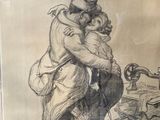 a drawing of a man hugging a woman on the cover of a book