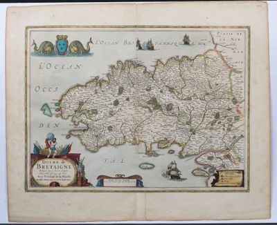an old map of the island of guernsey in the middle of the 18th century