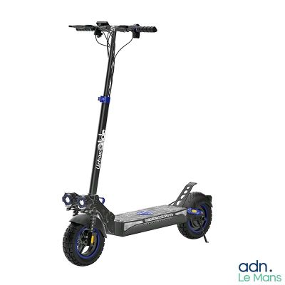 a close up of a scooter on a white background