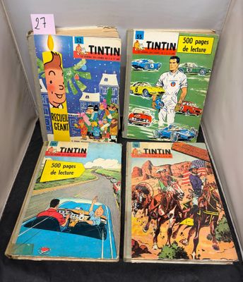 Journal « TINTIN » France. Lot de 4 reliures.