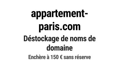 Nom de domaine appartement-paris.