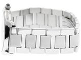 a close up of a wrist watch on a white surface