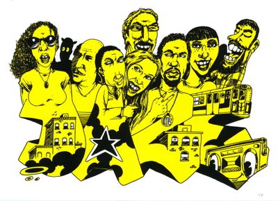 DAZE (Chris Ellis) (né en 1961) : Rush Hour - 2017, Sérigrap…