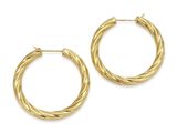 une paire de boucles d'oreilles en or sur fond blanc