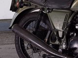 a motorcycle that is parked in a garage