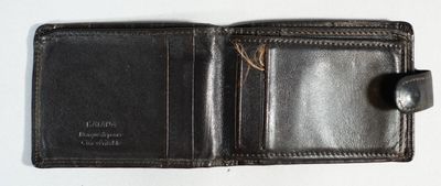 KATANA Porte carte en cuir noir