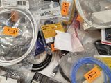 a lot of electronics that are on the table