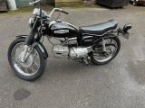 a motorcycle that is parked in the parking lot