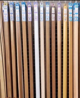 a lot of different types of wood in the store
