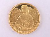 pièce d'or à l'effigie de la Vierge de Guadalupe