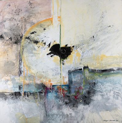 EDGAR MORINEAU "L'arbre et la vie" acrylique, SBD, titrée et…