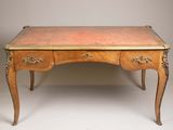 an image of a small wooden table with a drawer underneath it