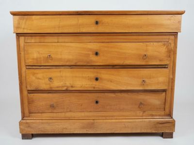 an image of a wooden chest of drawers on a white background