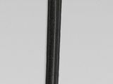 a black and gold sword with a gold ring on it