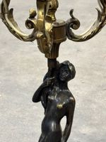 Candélabre à décor de femme en bronze supportant 6 lumières. (photo 2)