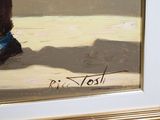 a painting of a painting of a man ' s feet and shoes