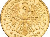 an image of a gold coin with a bird on it