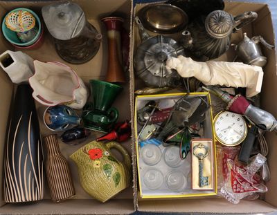 a box full of assorted items sitting on a table