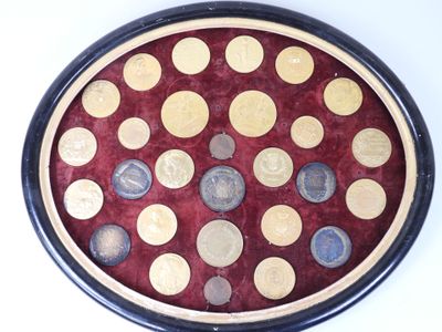 a picture of a tray with coins in it