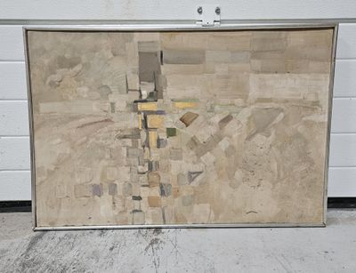 la photo d'une photo d'un tableau posé par terre