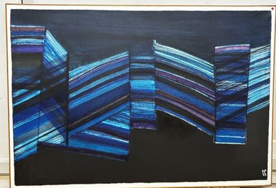 a picture of a painting on the wall of a room
